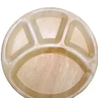 Areca Leaf Compartment Plates - Round