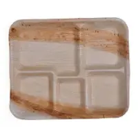 Areca Leaf Compartment Plates - Square