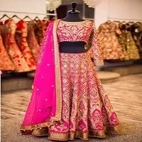 Embroidery Unstitched Lehenga Choli Dupatta