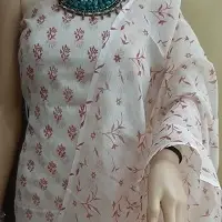 Kota Doria Screen Print Suit Dress Material