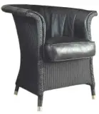 Arm chair with leather