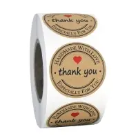 Custom Adhesive Thank You Paper Label Stickers
