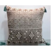 Printed Cushion With Tassels