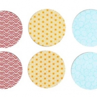 Wooden Coaster Set of 6 Pcs