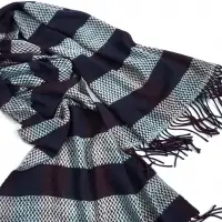 Cozy Acrylic Texture Stripe Scarves