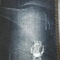 Dark Blue 10.27oz Cotton /Spandex Denim Fabric