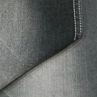 Black 8.2oz Light Lycra Denim Jeans Fabric