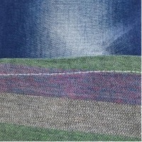 Colored Fake Knitted Denim Fabric For Jeans