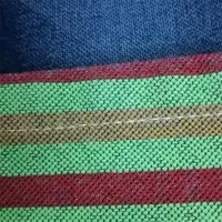 Jaquard Strips Fake Knitted Denim Fabric