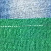 Rolls Of Colored Fake Knitted Denim Fabric