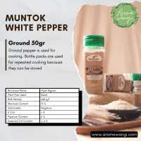 Muntok White Pepper Powder ( Bottle 50g)
