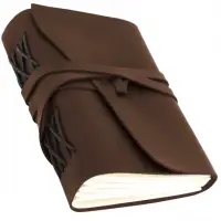 Antique Handmade Leather Bound Daily Notepad