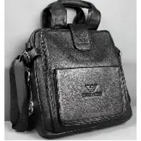 Black cow leather backpack