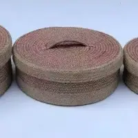 Jute Storage Basket With Lid