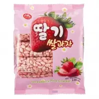 Rice Cracker With Strawberry Flavor Coated