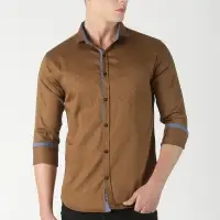 How's It Cotton Casual Slim Fit Shirt For Men