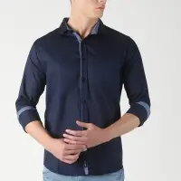 How's It Cotton Casual Slim Fit Shirt For Men