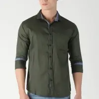 How's It Cotton Casual Slim Fit Shirt For Men