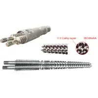 Conical twin screw and barrel