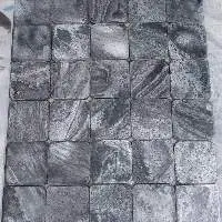 Silver Grey - Brushed + Tumbled - 100x100 mm
