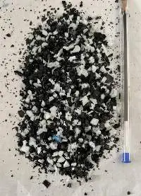 PET black and white flakes from cups/trays