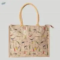 Jute Bag With Zipper Closure