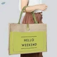 Jute Bag With Button Closure