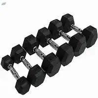 Hex Rubber Dumbbell  20 to 50kg