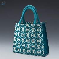 Jute Toy Bag Blue Print