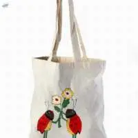 Cotton Beach Bag Bee Flower Printed
