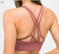 Women Beauty Cross Back Sports Bra Crop Top