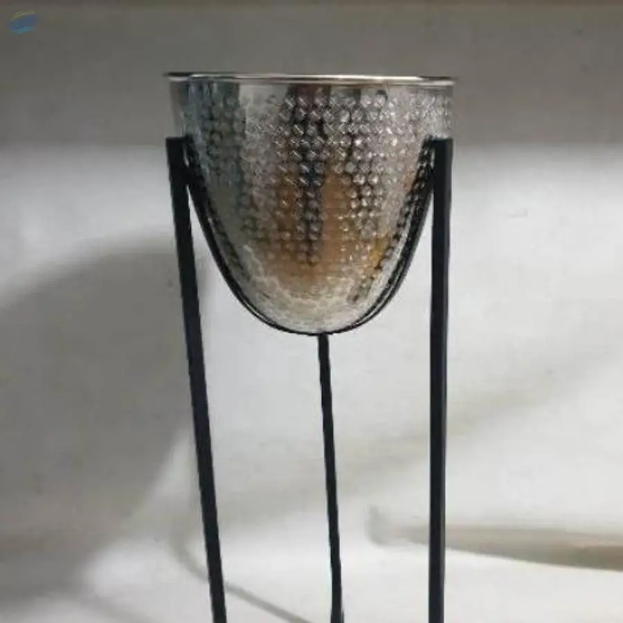 Egg Shape Planter Stand Nickel