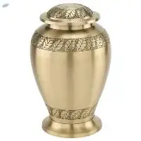 Brass Antique Leaf Urns