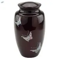 Dark Bround Butterfly Print Urns