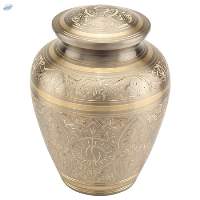 Light Golden Flower printed urns