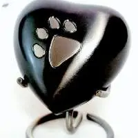 Black foot print urns