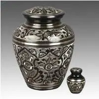 Black printed urns