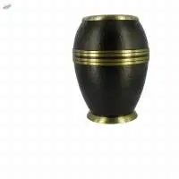 Black Urns With 2 Golden Rings