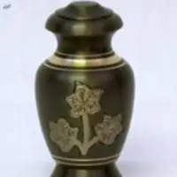 Black Urns With Golden Flower Print