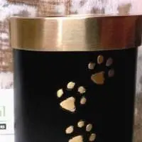 Black Urns With Golden Foot Print