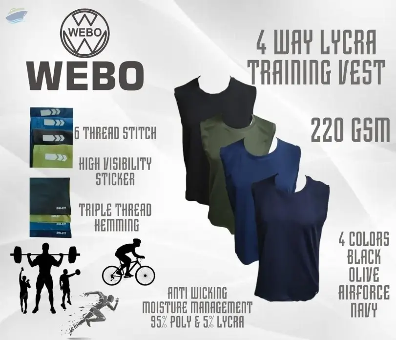 4 Way Lycra Seleevless Gym Vest