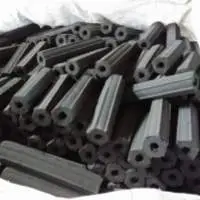 Wood briquettes charcoal Hexagonal