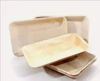 Arecanut palm leaf plates and cups.