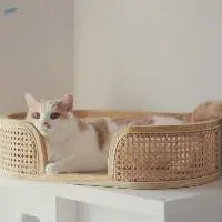 Pet House From Wood And Rattan