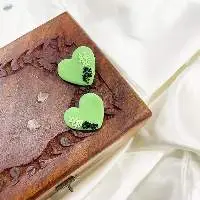 Stylish Parrot Heart Clay Earrings for Women