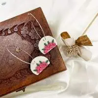 Floral Design Dazzling Polymer Clay Earrings