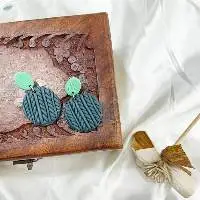 Patterned Clay Earrings for Women & Girls