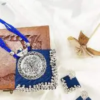 Oxidized Necklace Set with Earring for Women