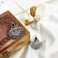 Stylish Black Oxidized Alloy Earrings for Women