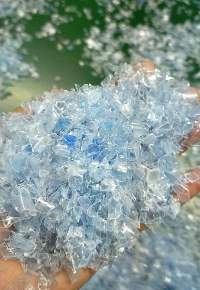 Recycle PET Flakes Clear Mixed Light Blue (HW )